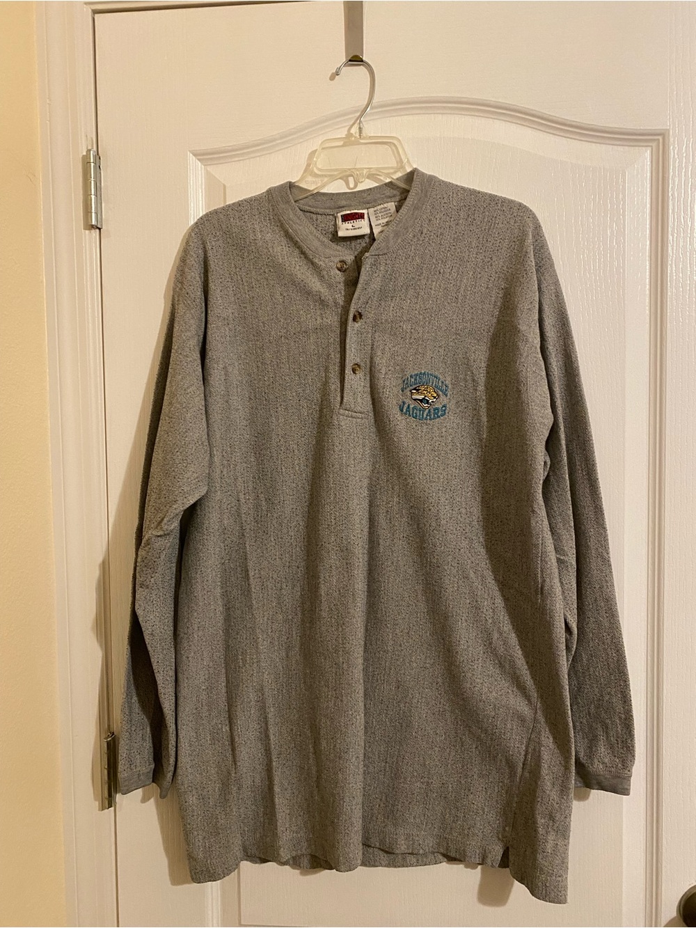 IRON KNIGHTS ATHLETICS 90s JACKSONVILLE JAGUARS NFL Henley Sweater Shirt Large
